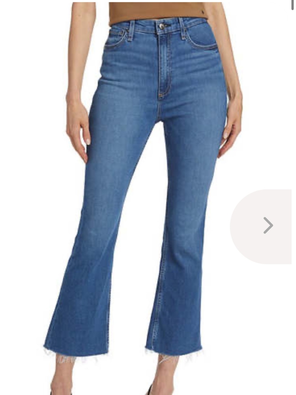 Rag & Bone Casey High Rise Ankle Flare Blue Jeans Cindy
